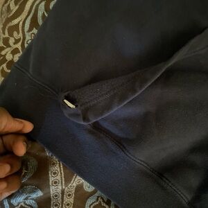 Navy blue screen print hoodie used